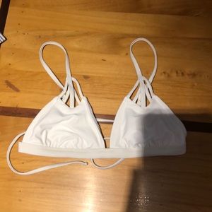 White bathing suit top